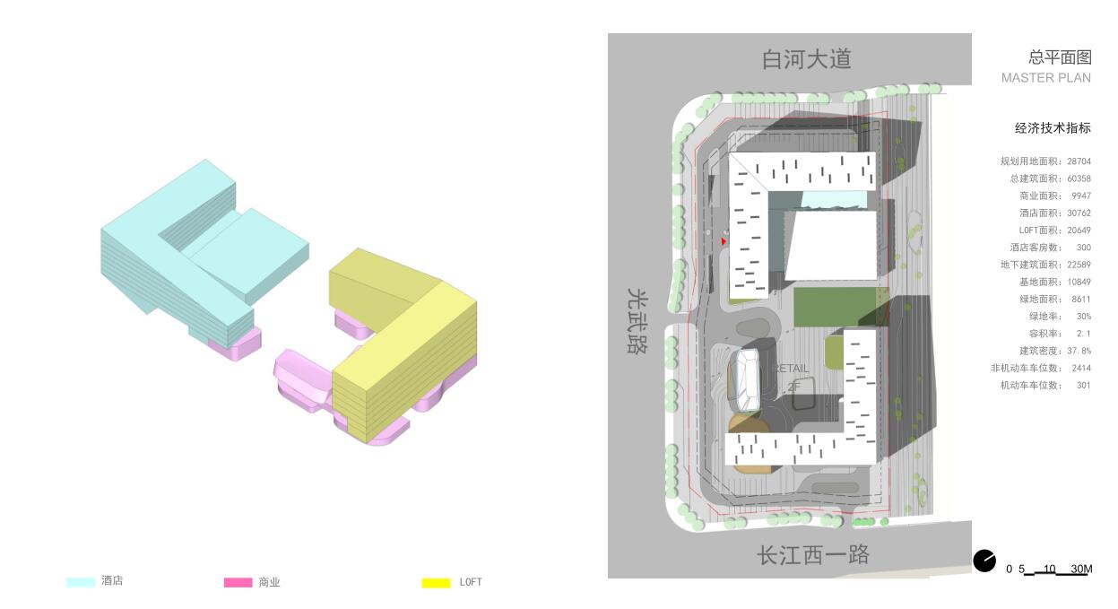 [河南]南阳知名酒店建筑方案设计-总平面图
