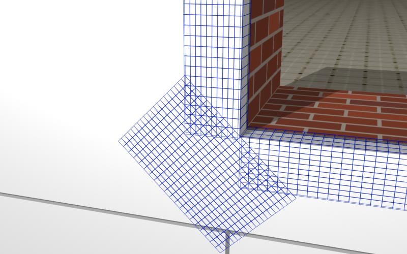 挤塑聚苯板薄抹灰外墙外保温系统施工方案-洞口标准网格布加强图
