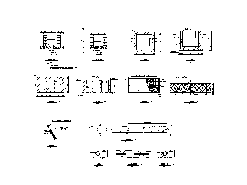 重力式挡土墙基坑支护工程施工图2015-大样图