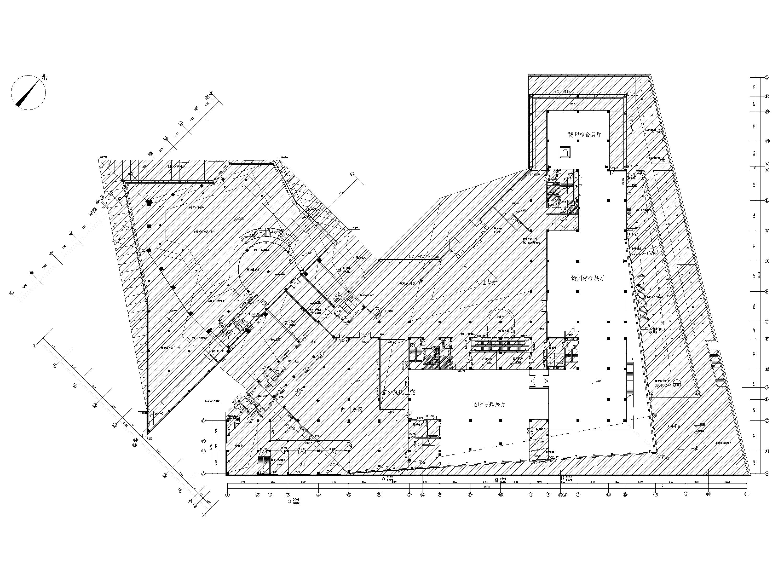 [江西]三层博物馆展厅室内装修设计施工图