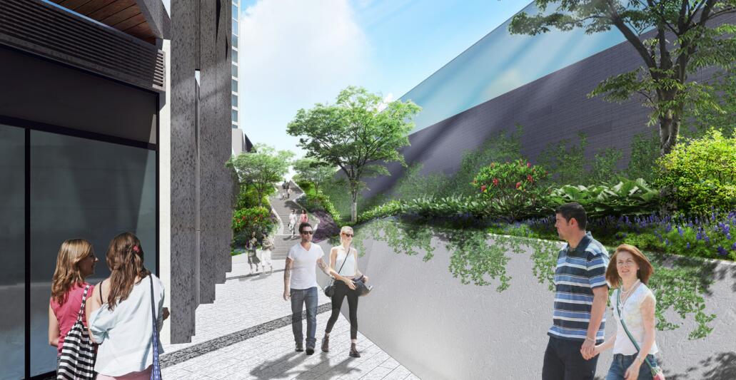 [广东]深圳现代风格高端住宅景观概念设计-商业街效果图