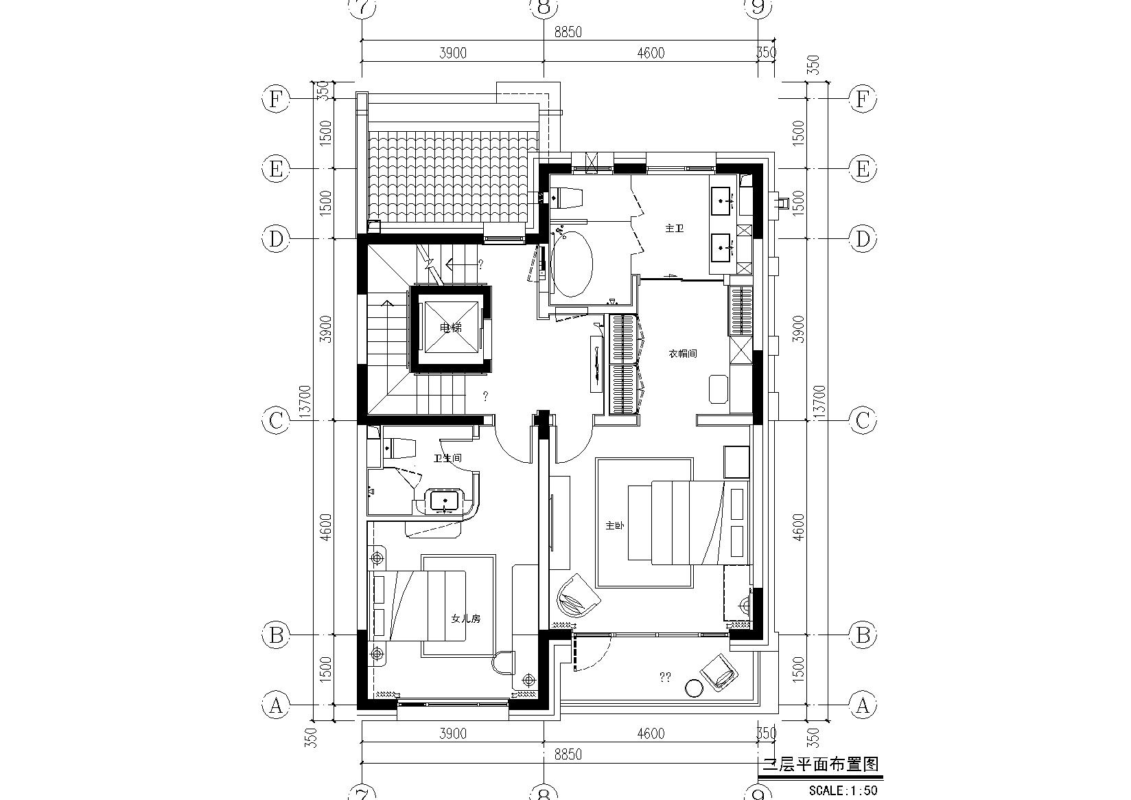[北京]现代阁楼多层别墅设计施工图_效果图