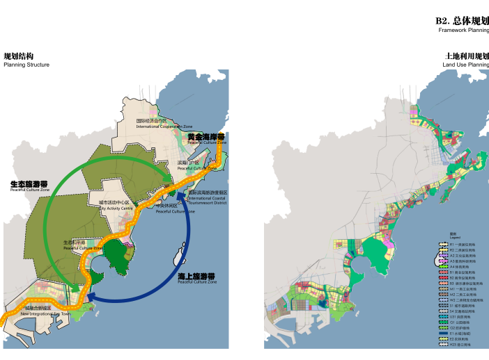 山东青岛区沿滨海大道两侧城市设计控规优化-总体规划