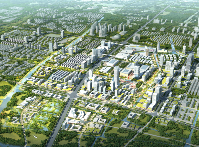 潮城水镇特色小镇城市设计及控制性详细规划-鸟瞰图3