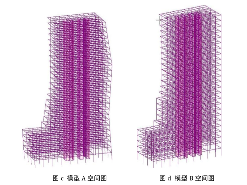 某办公楼斜柱框架—核心筒结构设计研究-MIDAS 模型图