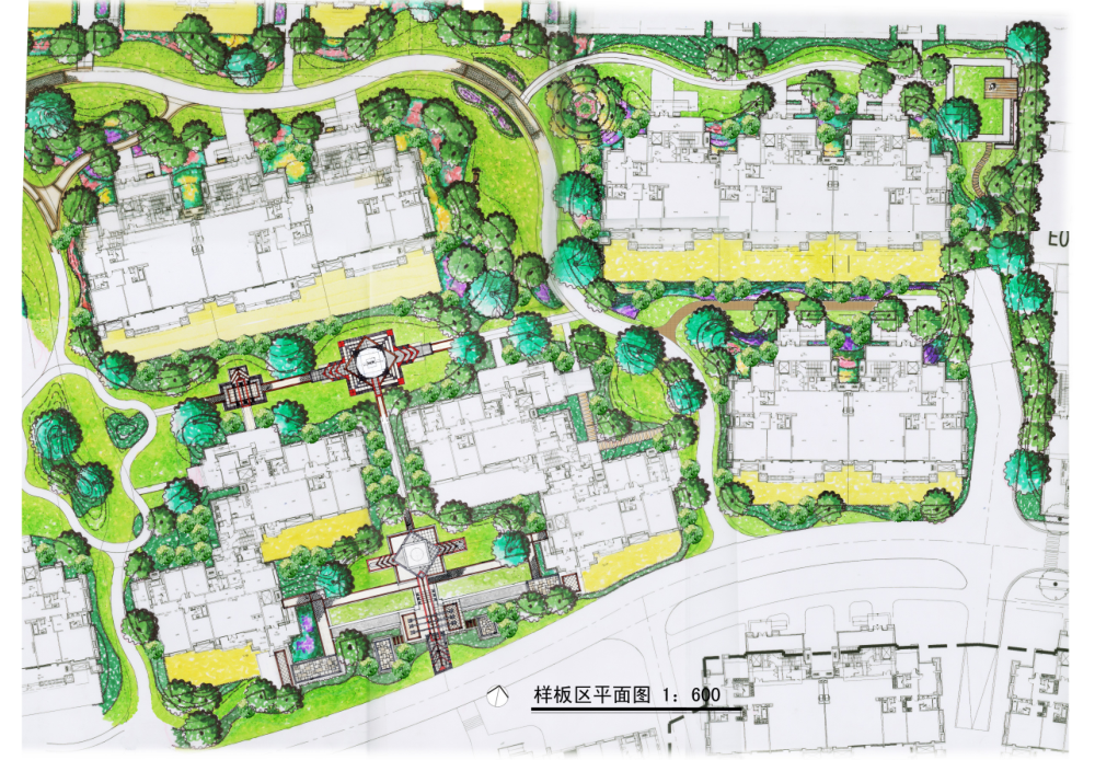 北京知名企业会所景观扩初手绘图设计