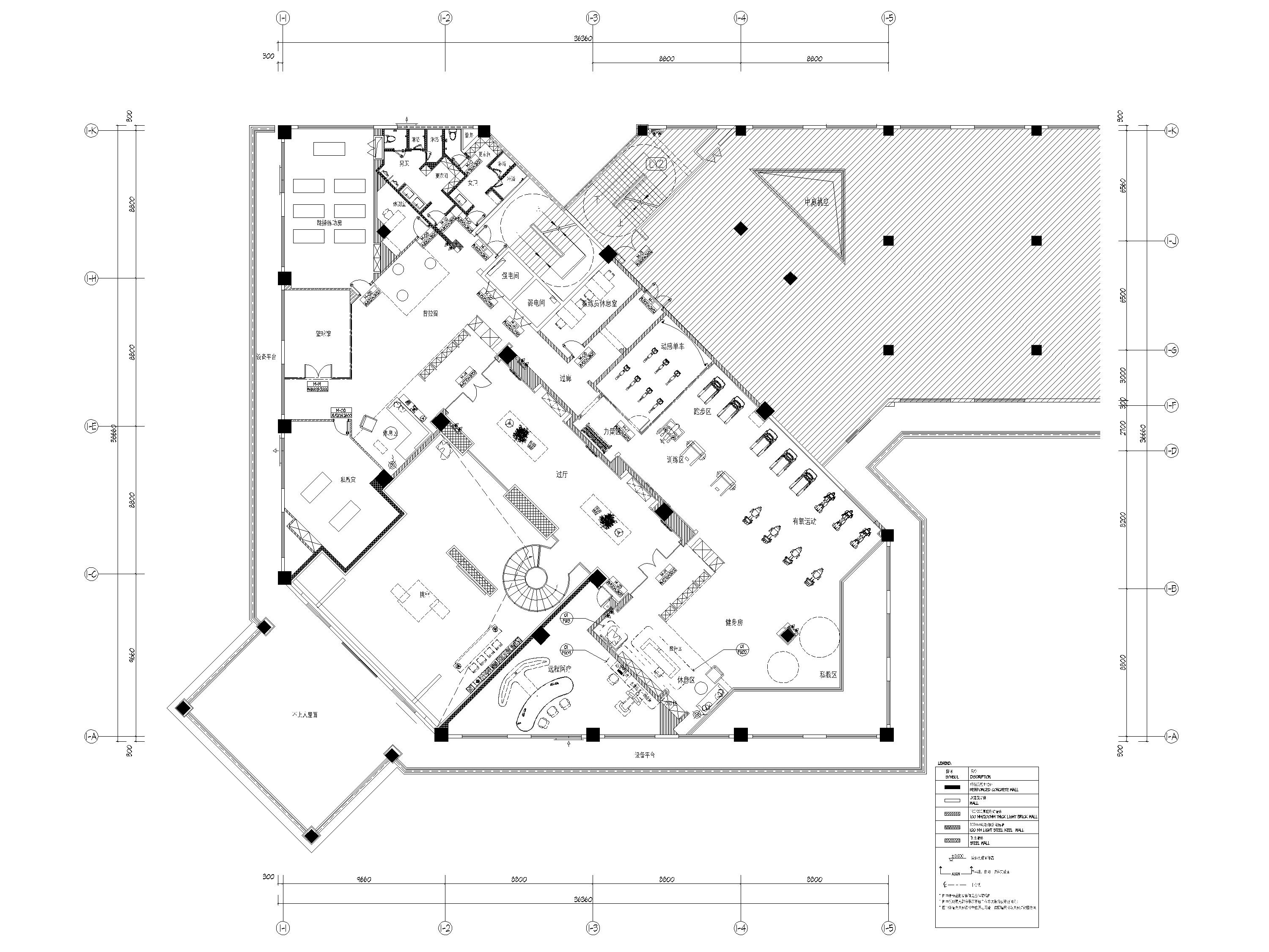​[西安]现代售楼处装修设计施工图+效果图-沣东售楼处二层平面布置图