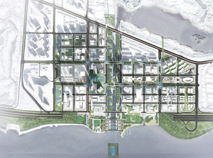 深圳湾超级总部基地城市设计优化文本2018-总体鸟瞰图