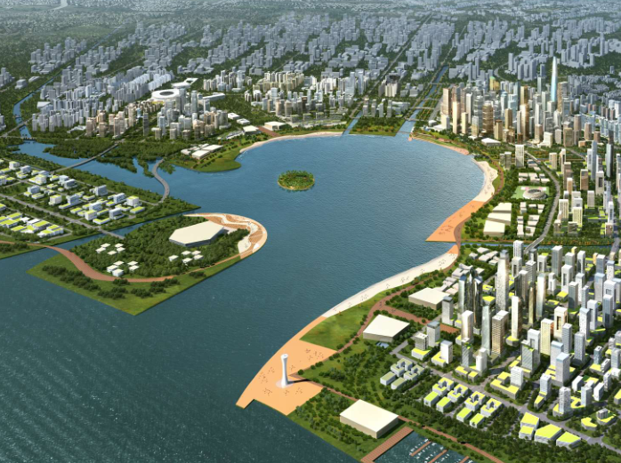 深圳前海湾区概念规划设计汇报方案文本2018-鸟瞰图