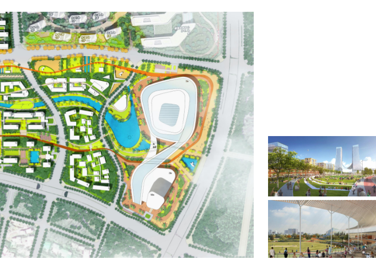 重庆两江莱茵绿茵康养小镇规划城市设计2018-运动中心总平面图
