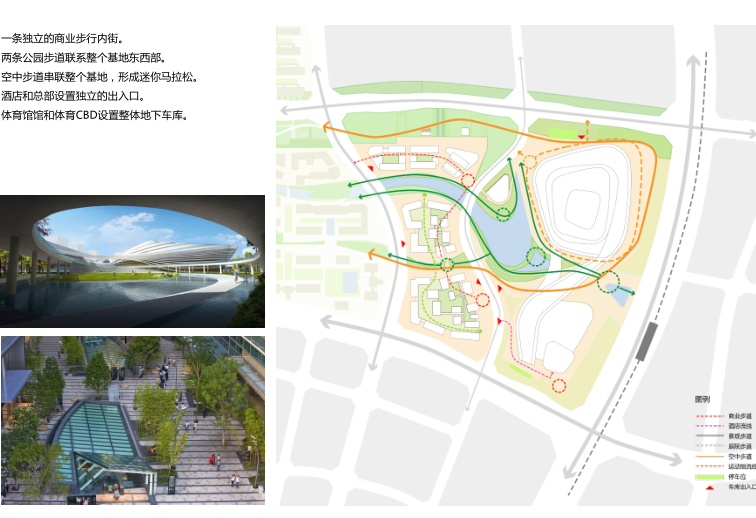 重庆两江莱茵绿茵康养小镇规划城市设计2018-运动中心交通流线