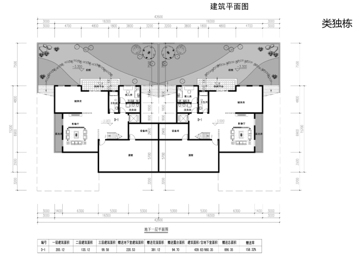 南京六合瓜埠古镇规划设计方案文本2018-类独栋建筑平面图