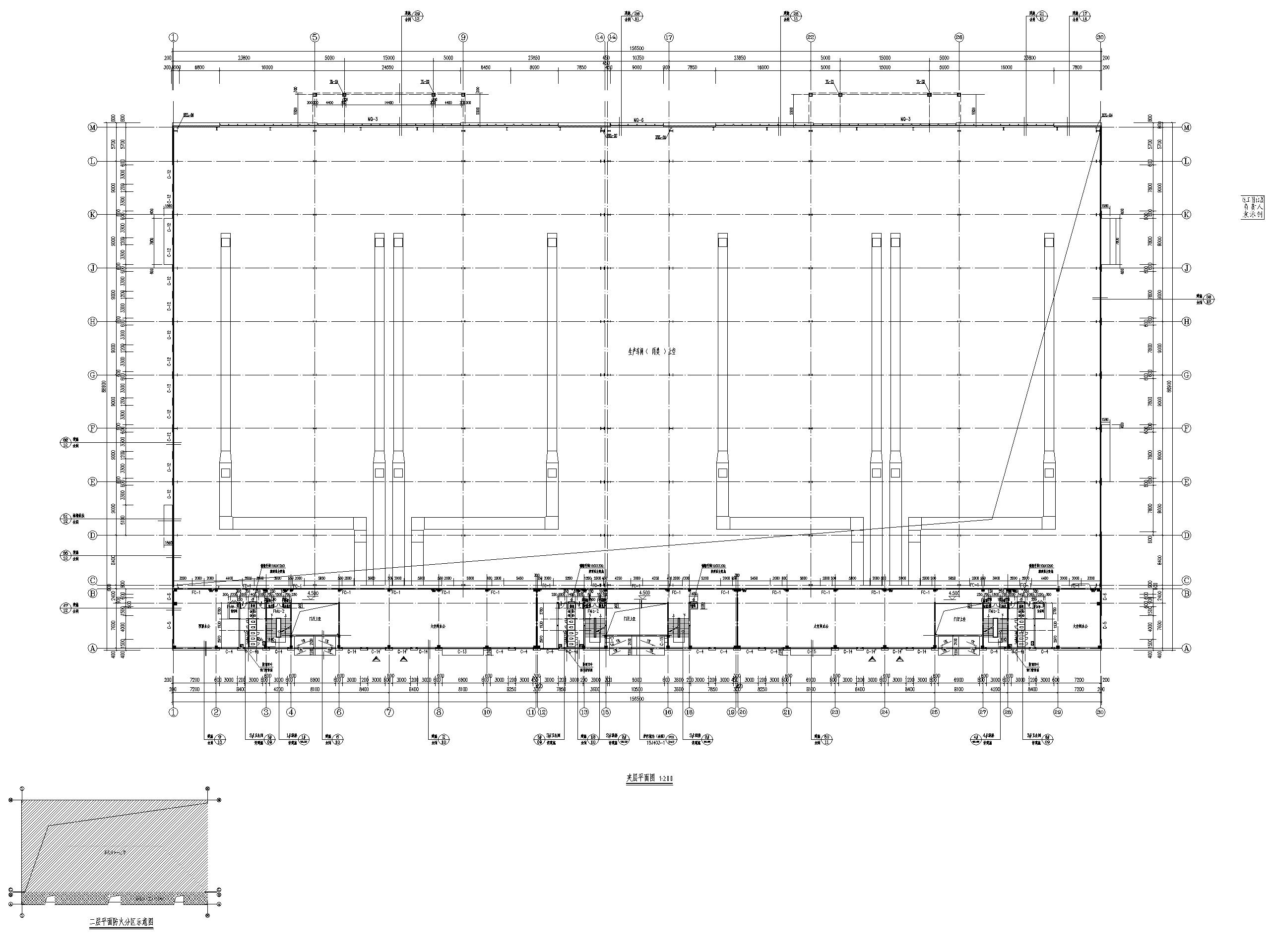 [浙江]产业合作园产业厂房建筑施工图2017-夹层平面图