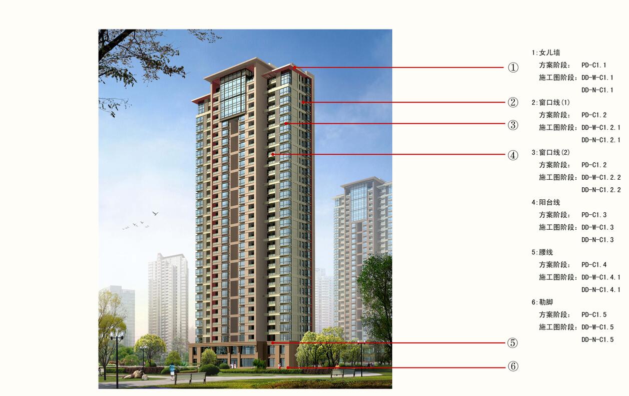 上海现代风格住宅墙身节点详图设计