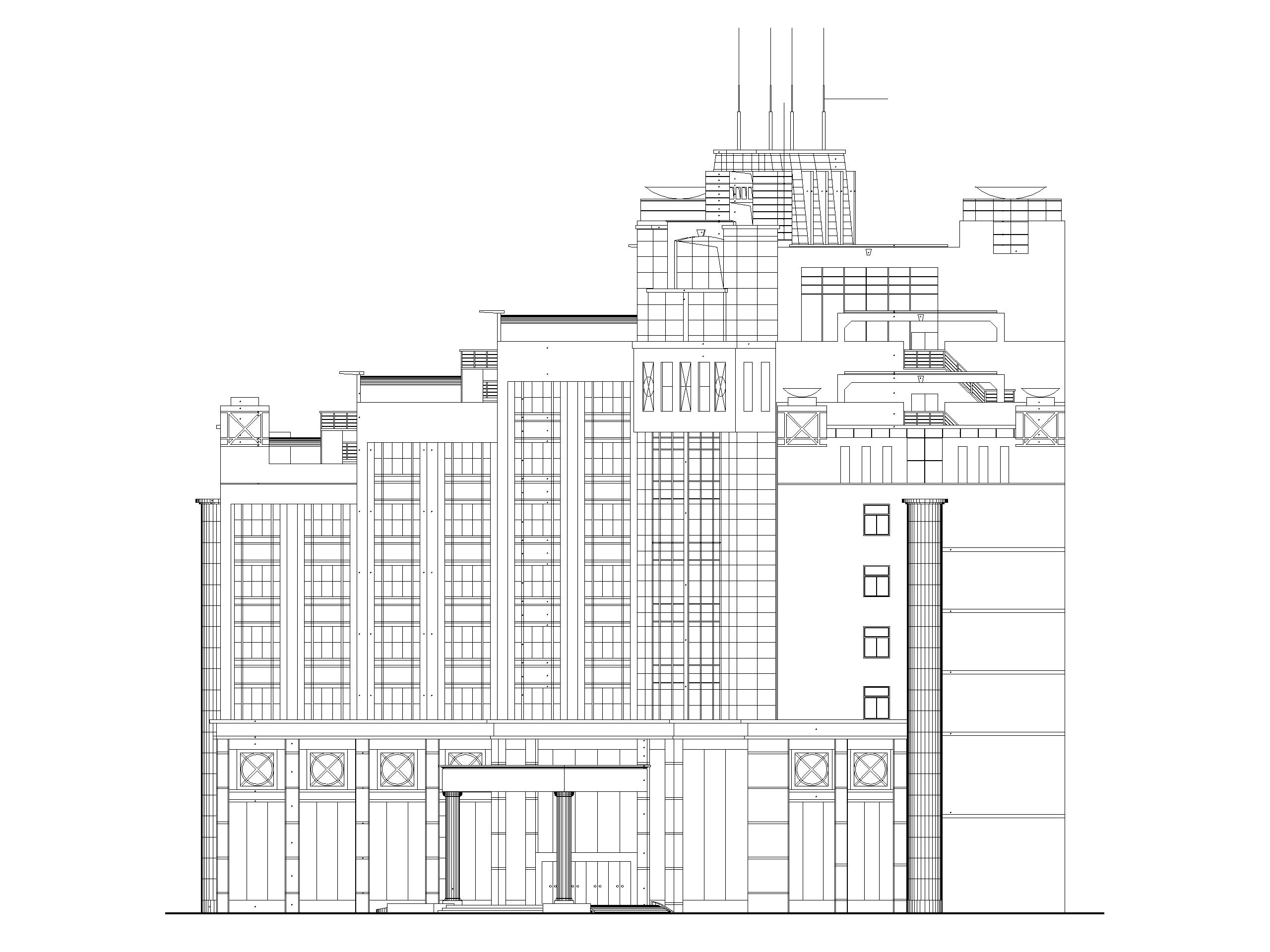 九层框架结构酒店建筑施工图
