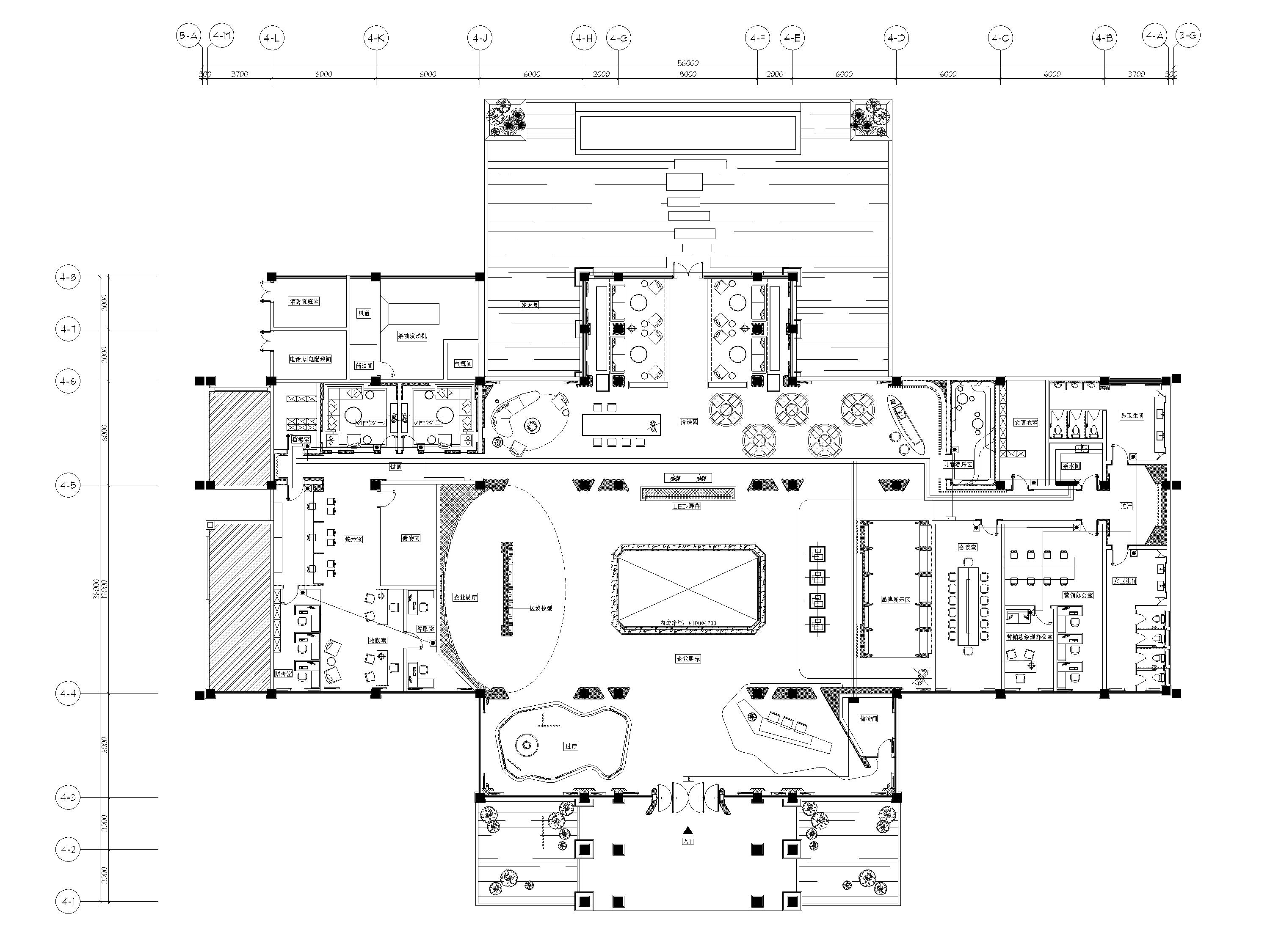 [广州]南沙珠江湾售楼处室内装修设计施工图-应急照明平面图