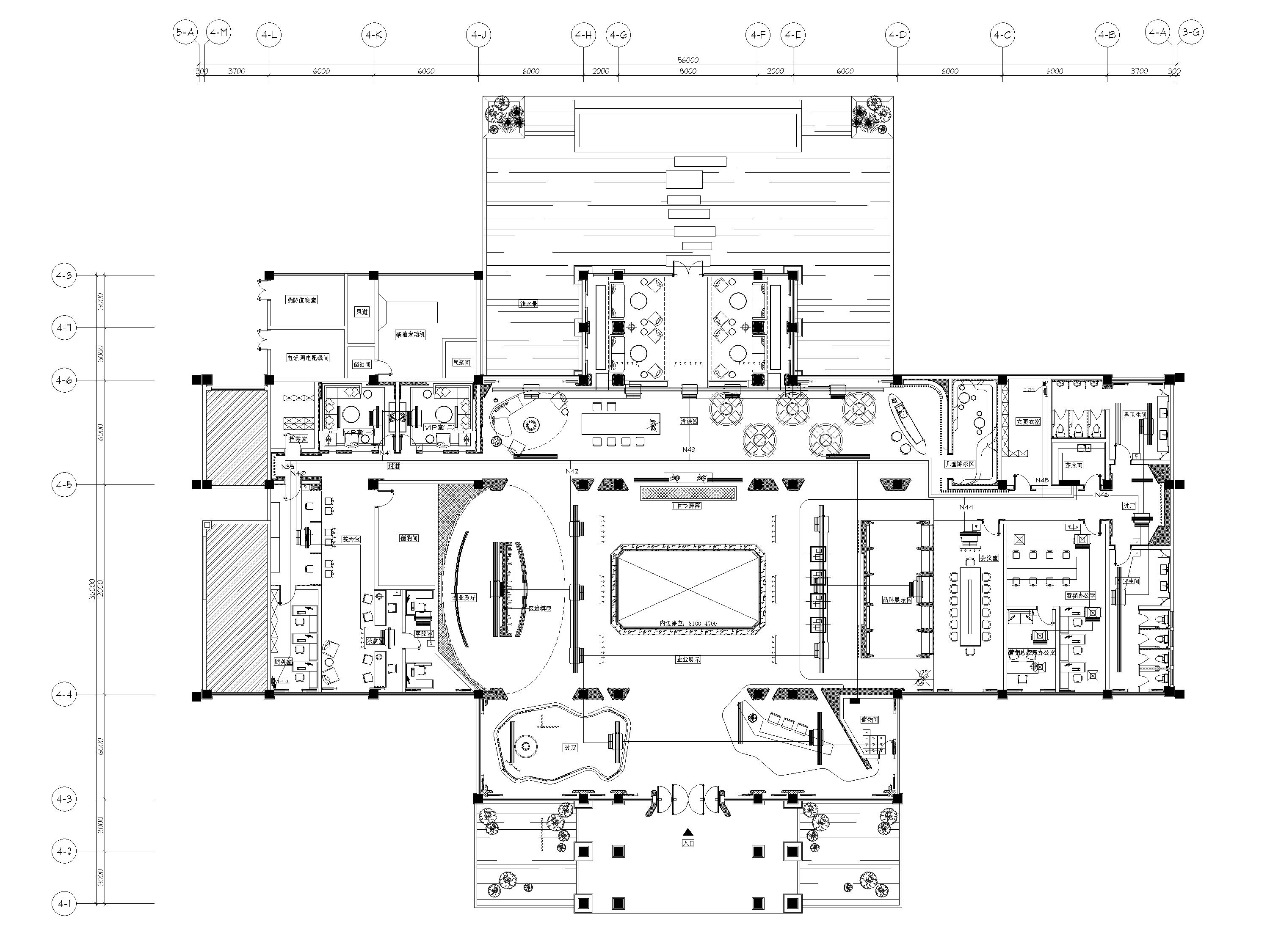[广州]南沙珠江湾售楼处室内装修设计施工图-空调平面图