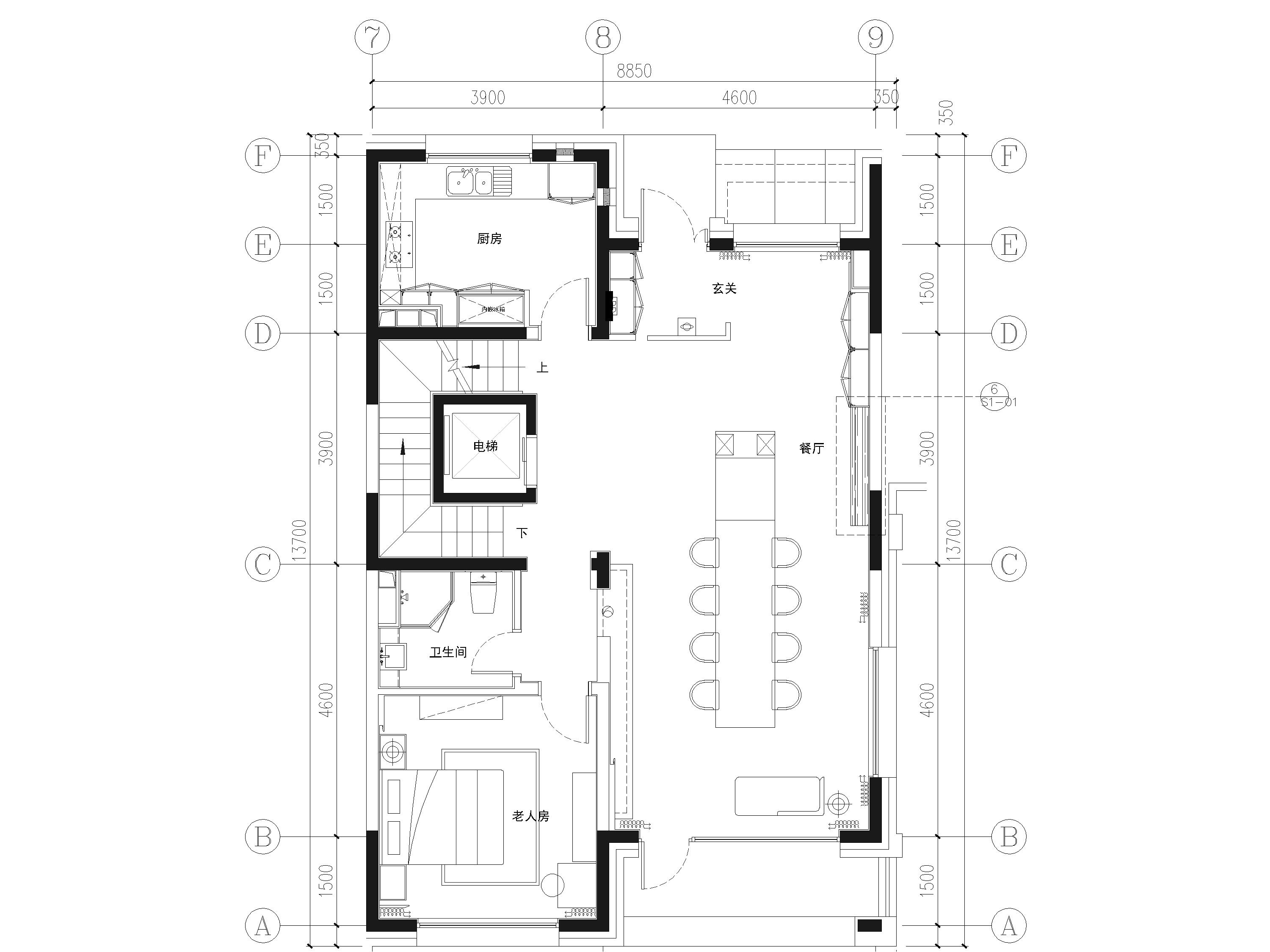 [北京]390㎡二层三居联排别墅施工图+3D模型