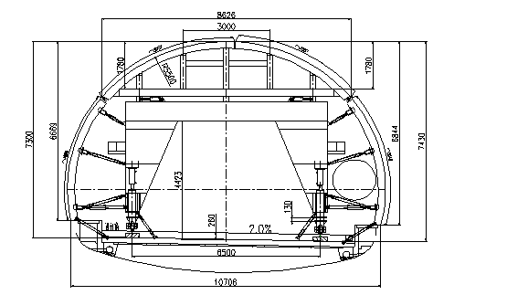 公路隧道液压台车衬砌施工工艺工法-液压衬砌台车设计图
