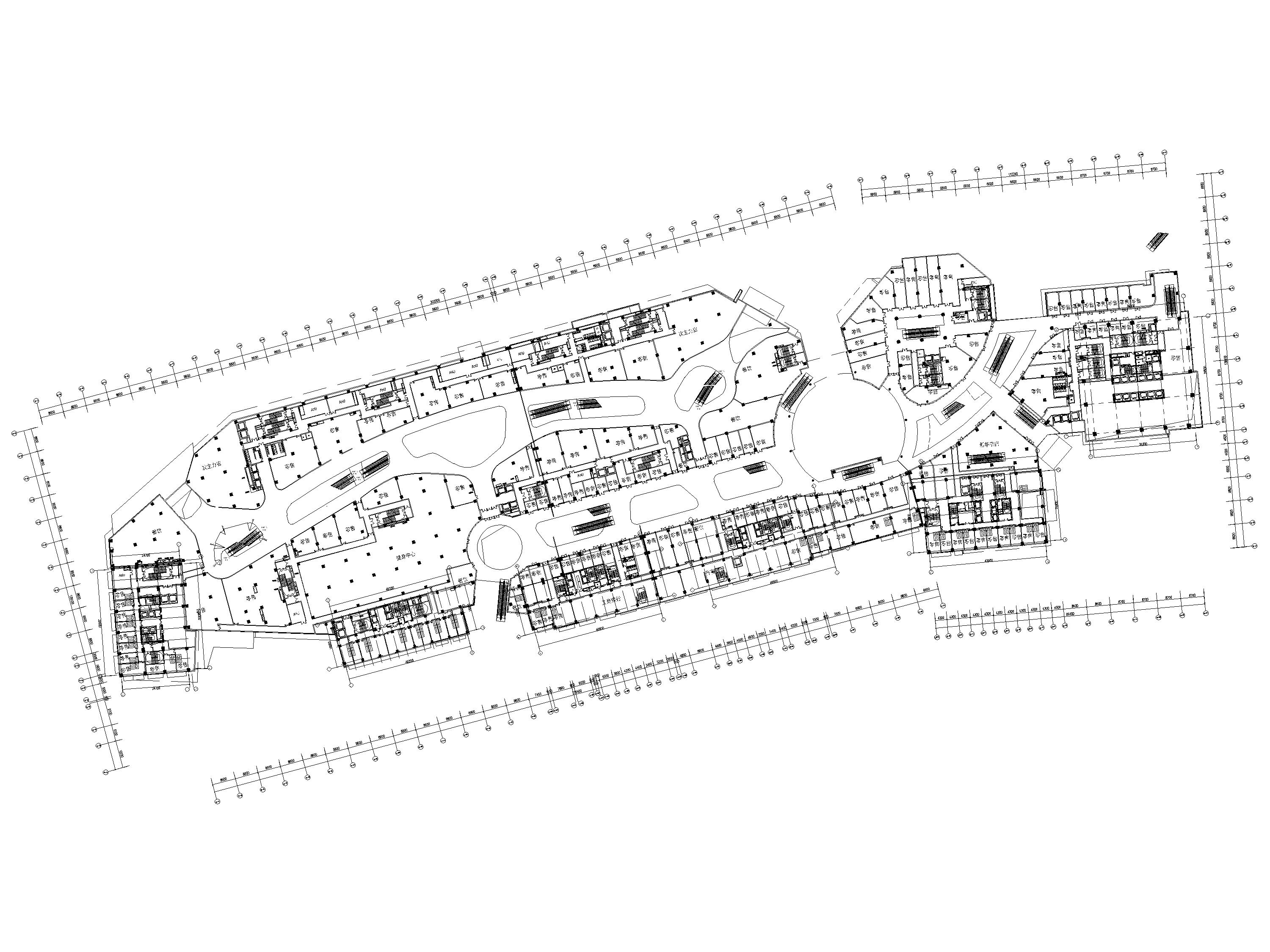 [山东]济南大型购物中心设计平面图+3D模型_3