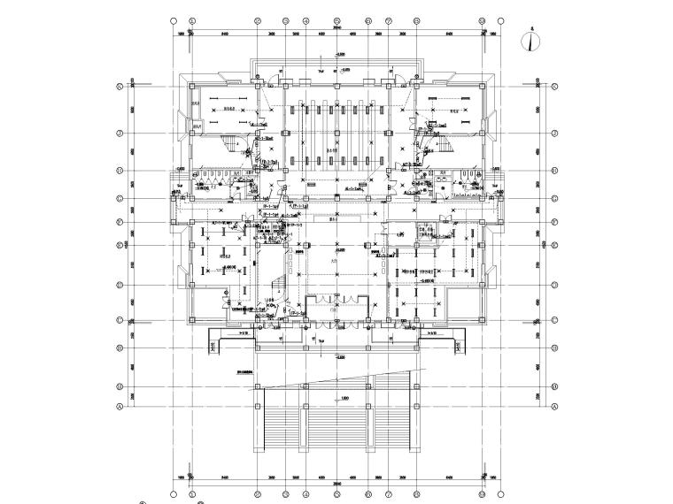 6000平米中学图书馆电气施工图（强弱电）