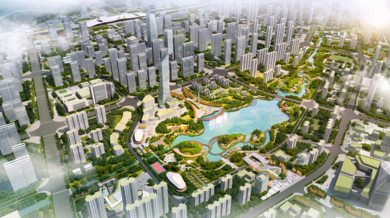 生态共享-复合型新公园片区城市规划