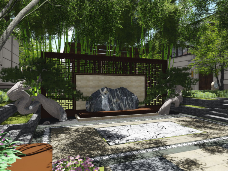 传统中式+海派特色院子景观方案设计
