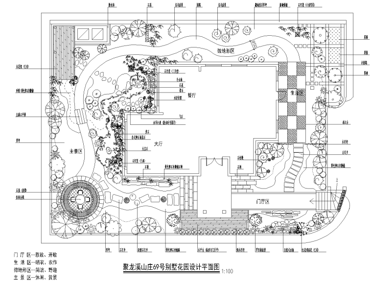 [广东]珠海别墅花园景观设计CAD平面&实景图
