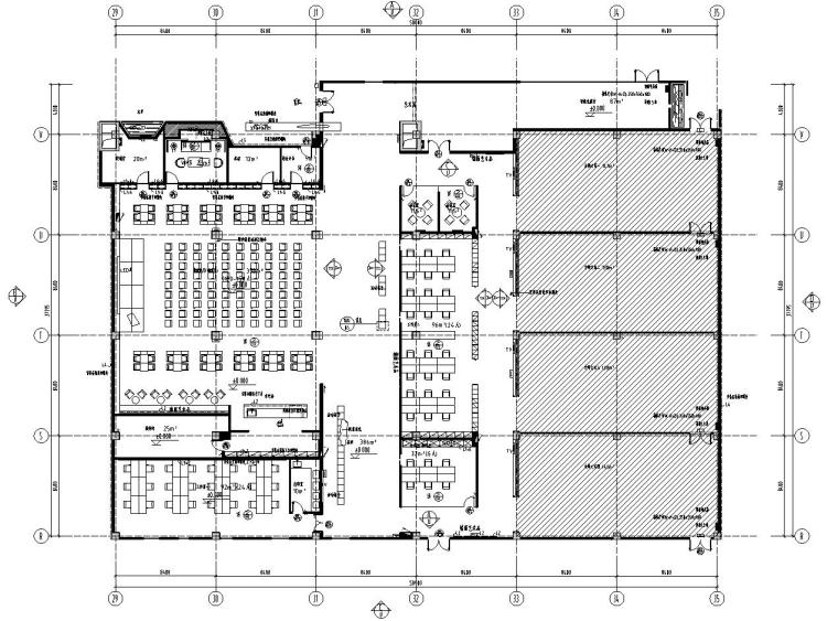 [山东]青岛居然之家顶层室内装修施工图设计