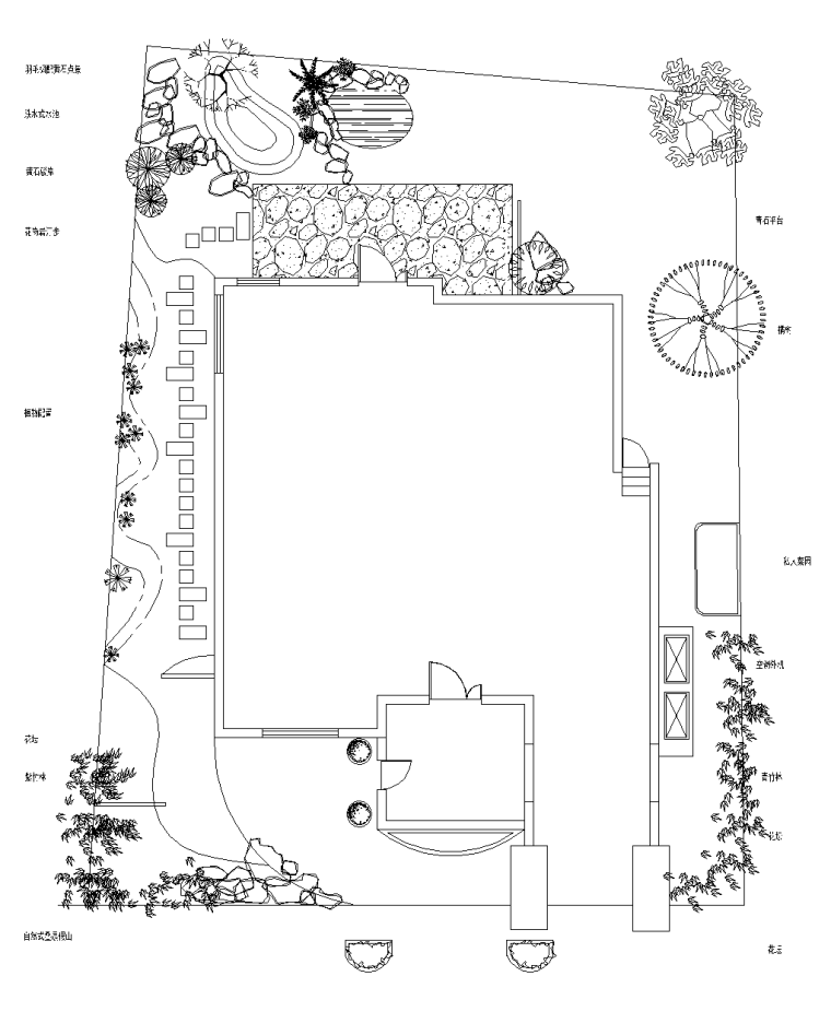 赤园花园景观设计CAD施工图
