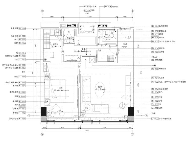 [江苏]苏州五星商务酒店客房装修设计施工图