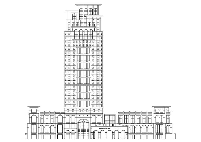 龙岗高层框架结构大酒店建筑工程项目施工图