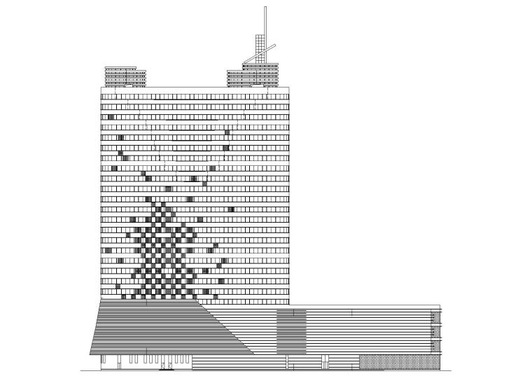 会泽县超高层框剪结构五星级酒店建筑施工图