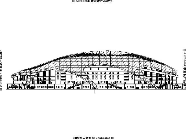 [内蒙古]多层金属屋面国家级足球训练馆建筑施工图