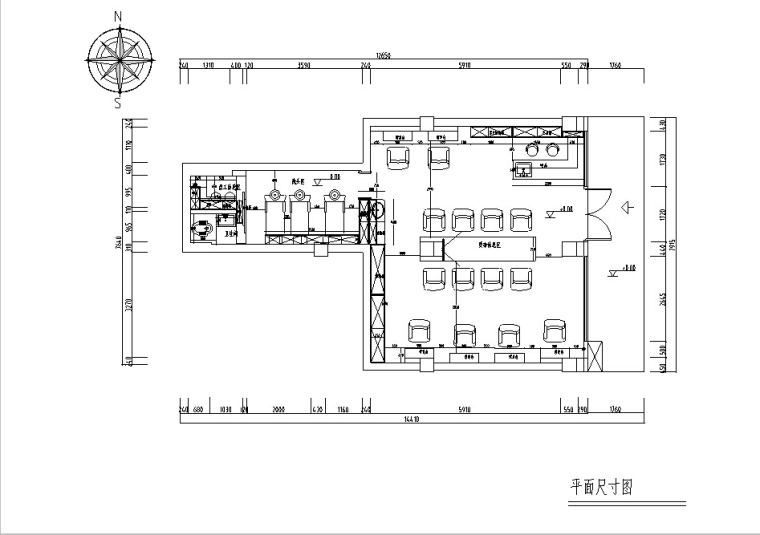 [杭州]现代工业风理发店设计施工图（含效果图）