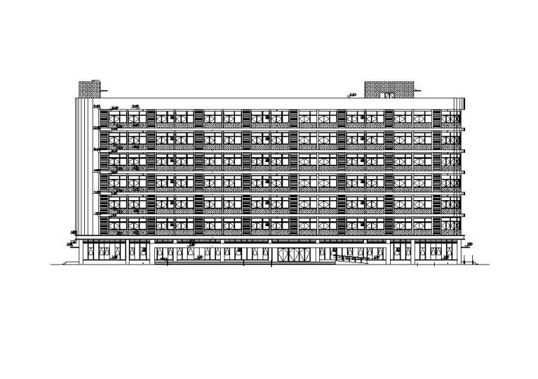 [湖北]七层工业厂房建筑设计施工图纸CAD