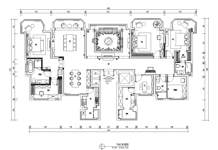 300m²大平层超级豪宅效果+施工图CAD+水电图