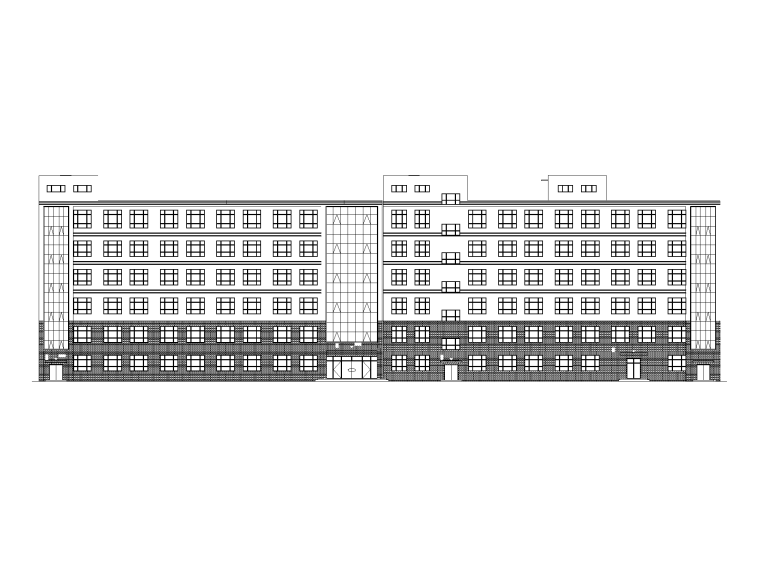 [北京]六层框架结构办公楼CAD图纸