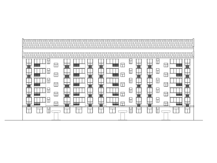 多层住宅楼CAD设计施工方案图纸