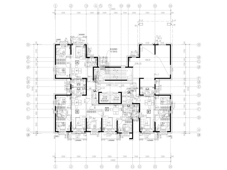 中铁|高层住宅组团11#楼给排水施工图2019