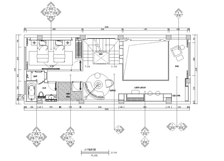 [福建]新中式别墅样板房施工图设计