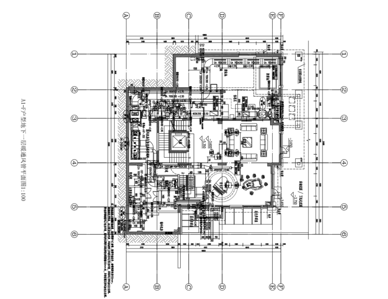 233m²新中式别墅暖通户型施工图设计