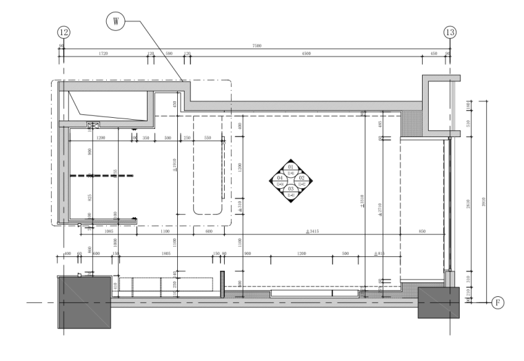 [海南]现代酒店客房大床房室内装修施工图