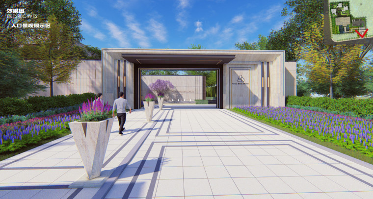 现代典雅+花园式住宅示范区景观方案设计