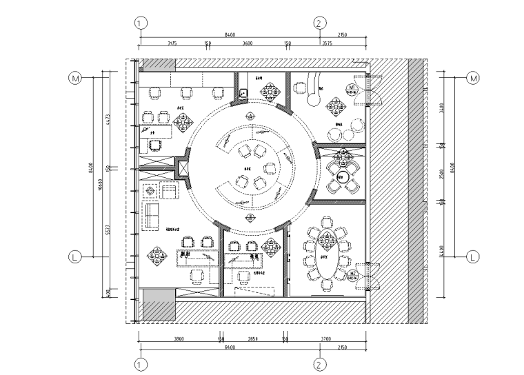 甲级写字楼办公大小样板间装修施工图CAD