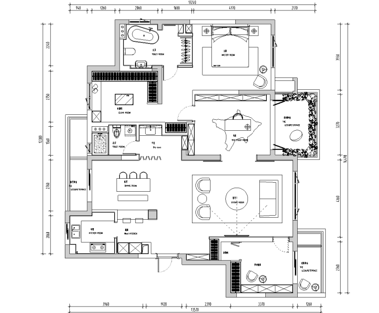 [浙江]杭州185㎡日式风格CAD施工图+效果图