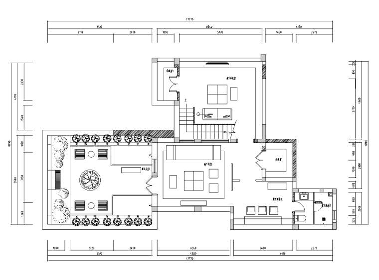 [河北]保定现代新中式别墅CAD施工图+效果图