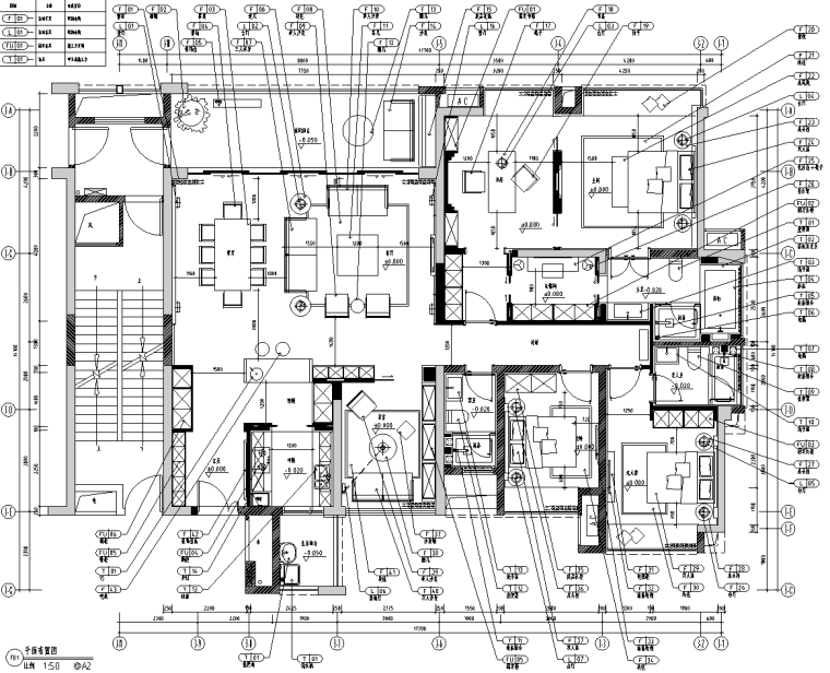 [广东]深圳现代中式住宅CAD施工图+效果图
