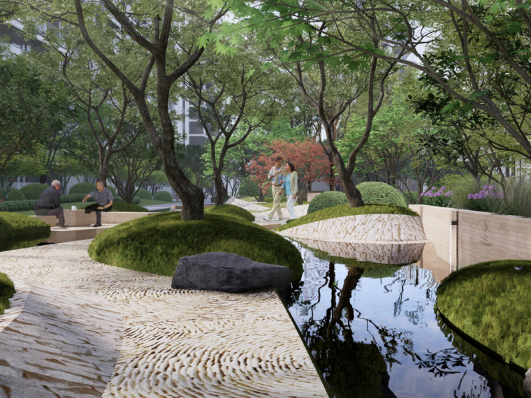 现代滨河水居住宅景观方案设计