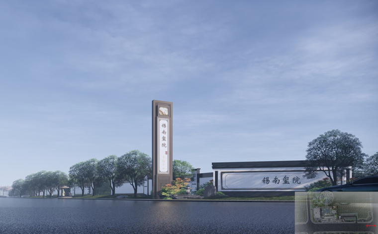[江苏]现代中式风格住宅小区景观方案2021